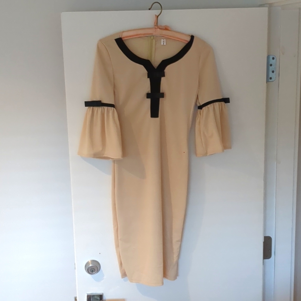 Parisian Cream & Black Dress